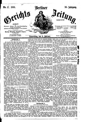 Berliner Gerichts-Zeitung vom 09.02.1888