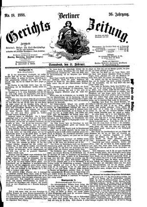 Berliner Gerichts-Zeitung on Feb 11, 1888