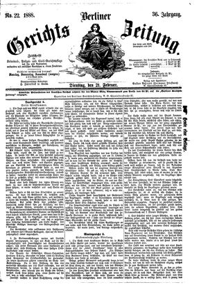 Berliner Gerichts-Zeitung vom 21.02.1888