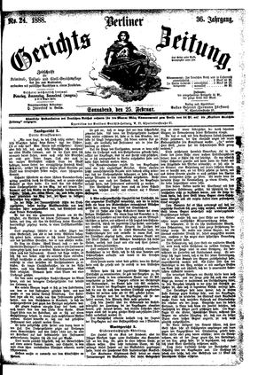 Berliner Gerichts-Zeitung on Feb 25, 1888