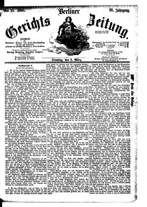 Berliner Gerichts-Zeitung vom 06.03.1888