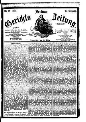 Berliner Gerichts-Zeitung on Mar 15, 1888