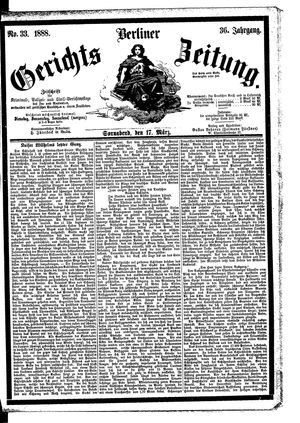 Berliner Gerichts-Zeitung vom 17.03.1888
