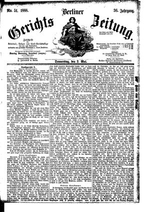 Berliner Gerichts-Zeitung on May 3, 1888