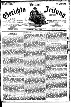 Berliner Gerichts-Zeitung vom 05.05.1888
