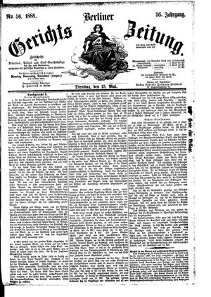 Berliner Gerichts-Zeitung vom 15.05.1888