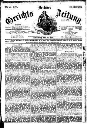 Berliner Gerichts-Zeitung on May 24, 1888