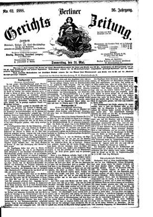 Berliner Gerichts-Zeitung vom 31.05.1888