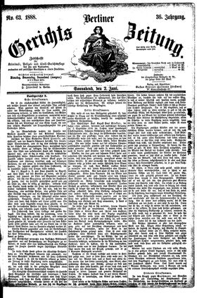 Berliner Gerichts-Zeitung vom 02.06.1888