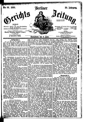 Berliner Gerichts-Zeitung vom 09.06.1888