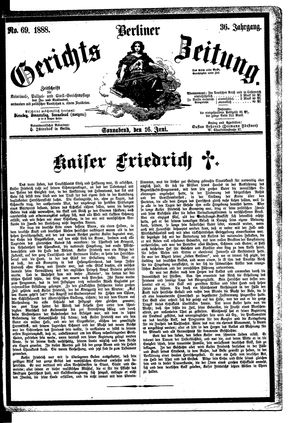 Berliner Gerichts-Zeitung vom 16.06.1888