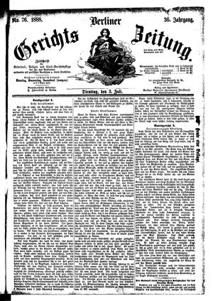 Berliner Gerichts-Zeitung vom 03.07.1888