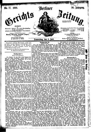 Berliner Gerichts-Zeitung on Jul 5, 1888