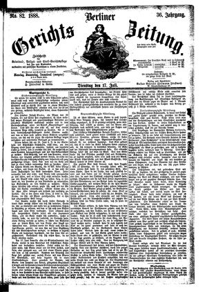 Berliner Gerichts-Zeitung vom 17.07.1888