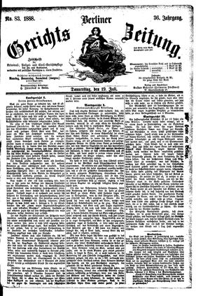 Berliner Gerichts-Zeitung vom 19.07.1888