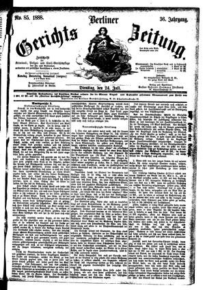 Berliner Gerichts-Zeitung vom 24.07.1888