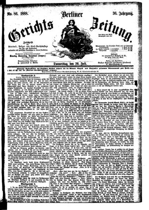Berliner Gerichts-Zeitung vom 26.07.1888