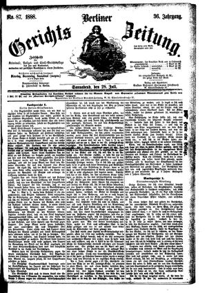 Berliner Gerichts-Zeitung on Jul 28, 1888