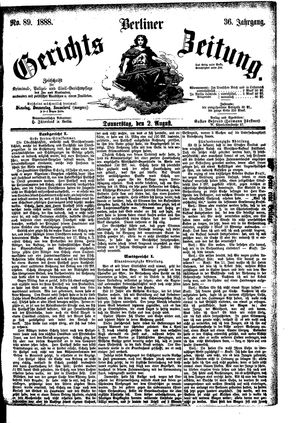 Berliner Gerichts-Zeitung vom 02.08.1888