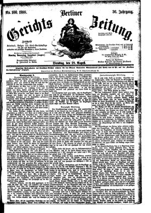 Berliner Gerichts-Zeitung vom 28.08.1888