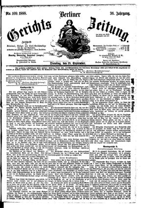Berliner Gerichts-Zeitung vom 18.09.1888