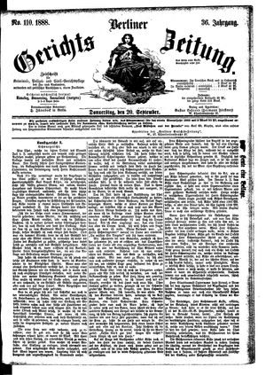 Berliner Gerichts-Zeitung vom 20.09.1888