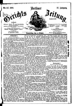 Berliner Gerichts-Zeitung vom 04.10.1888