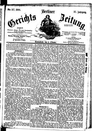 Berliner Gerichts-Zeitung vom 06.10.1888