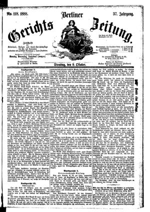 Berliner Gerichts-Zeitung vom 09.10.1888