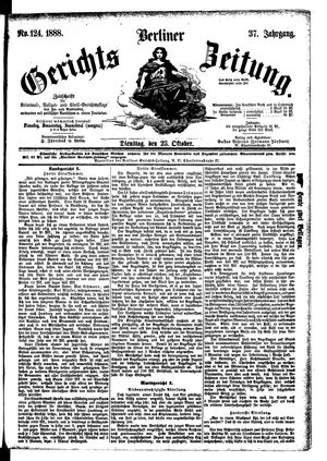 Berliner Gerichts-Zeitung vom 23.10.1888