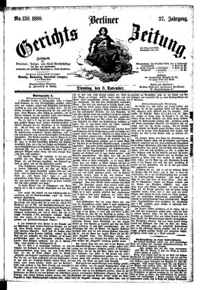 Berliner Gerichts-Zeitung vom 06.11.1888