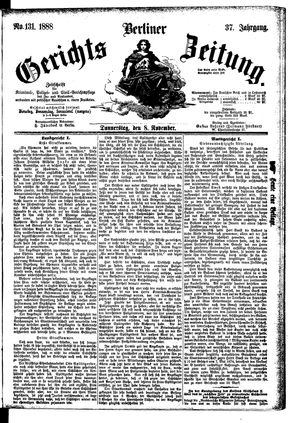 Berliner Gerichts-Zeitung vom 08.11.1888