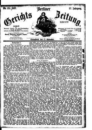 Berliner Gerichts-Zeitung vom 17.11.1888