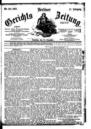 Berliner Gerichts-Zeitung vom 18.12.1888