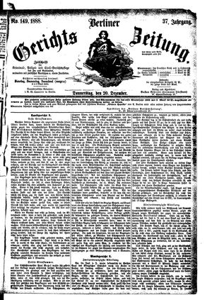 Berliner Gerichts-Zeitung on Dec 20, 1888