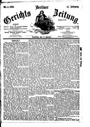 Berliner Gerichts-Zeitung vom 08.01.1889