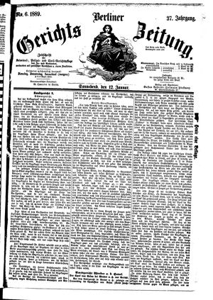 Berliner Gerichts-Zeitung vom 12.01.1889