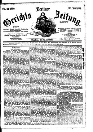 Berliner Gerichts-Zeitung vom 19.02.1889