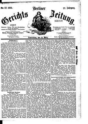 Berliner Gerichts-Zeitung on Mar 14, 1889