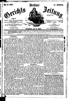 Berliner Gerichts-Zeitung vom 27.04.1889
