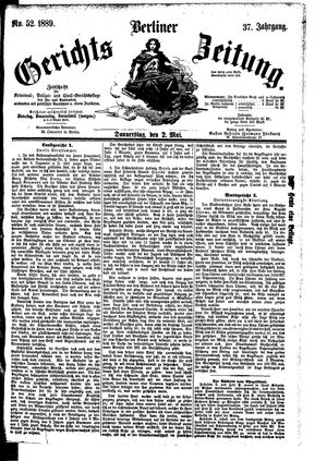 Berliner Gerichts-Zeitung vom 02.05.1889