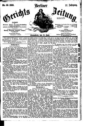 Berliner Gerichts-Zeitung vom 15.06.1889