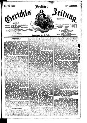 Berliner Gerichts-Zeitung vom 06.07.1889