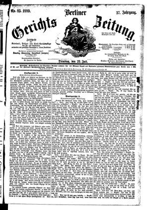 Berliner Gerichts-Zeitung vom 23.07.1889