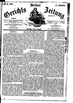 Berliner Gerichts-Zeitung vom 06.08.1889