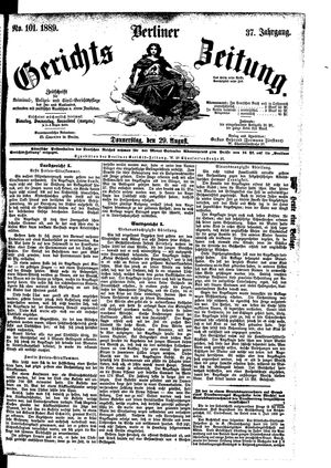 Berliner Gerichts-Zeitung vom 29.08.1889