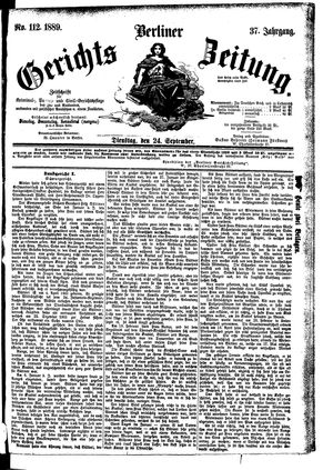 Berliner Gerichts-Zeitung vom 24.09.1889
