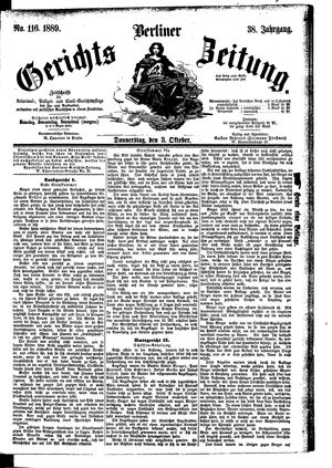 Berliner Gerichts-Zeitung vom 03.10.1889