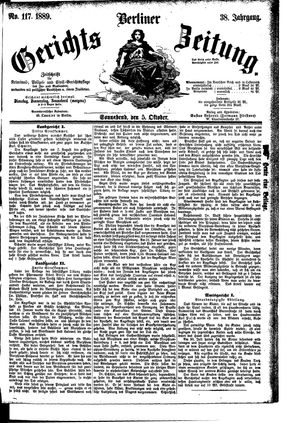 Berliner Gerichts-Zeitung vom 05.10.1889