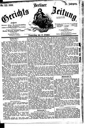 Berliner Gerichts-Zeitung vom 17.10.1889